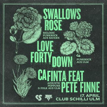 Tickets für Swallow's Rose, Love Forty Down & CaFinta am 17.04.2026 - Karten kaufen